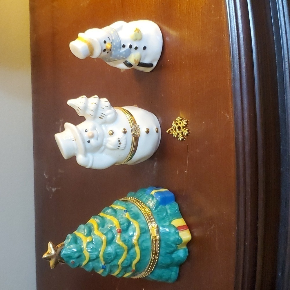Christmas Lot of Tree and Snowmen 3 pieces